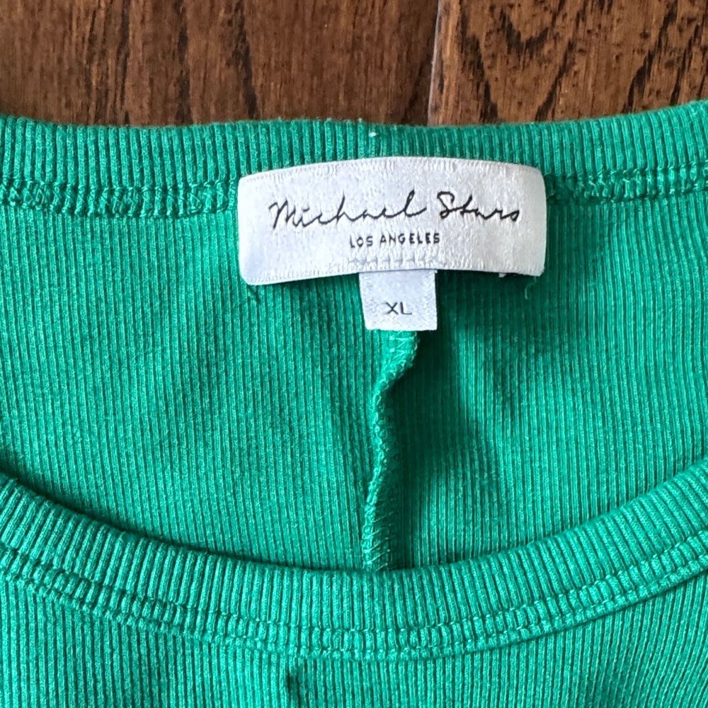 Michael Stars Turquoise Short Sleeve Tee - Picture 2 of 4